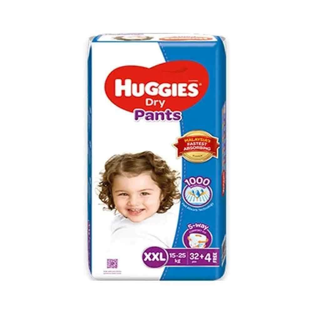 Huggies Dry XXL Pant Diaper 1525Kg 36 Pcs, Made in Malaysia Albeliz